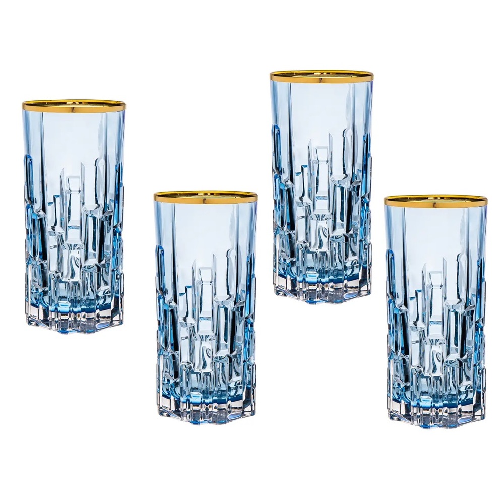 S/4 Milana Highball with Gold Rim